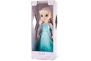 Disney Store Official Bambola Elsa con Spazzola Giocattolo per Capelli, Frozen, 40,5 cm, Collezione Once Upon a Story, 3+