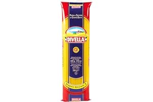 Divella Pasta espaguetis #8, 16 onzas (paquete de 20) – Auténtica pasta italiana hecha con sémola de trigo duro, textura perfecta 'Al Dente' para cada plato