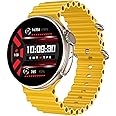 Fire-Boltt Asteroid 36.32mm (1.43 inch) Super AMOLED Display Smart Watch, One Tap Bluetooth Calling, 466 * 466 px Resolution, 123 Sports Modes, in-Built Voice Assistance, 350mAh Large Battery (Yellow)