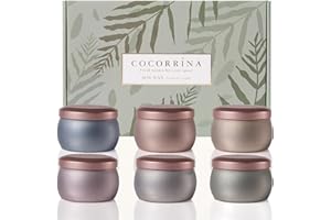 ‎COCORRÍNA Cocorrína Duftkerzen Geschenkset - 6 x 110g SojaWachs Kerze, Natürlich und Langanhaltend, Bis zu 20 Stunden pro Kerze, für Muttertag, Weihnachten, Geburtstag, Aromatherapie, Bad, Yoga