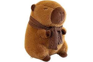 LHOEST Capybara przytulanka duża 25 cm Capybara pluszowa zabawka z szalikiem, świnka wodna, przytulanka z kreskówki, pluszak, lalka, zabawka, prezent dla dzieci, śliczna świnka wodna, pluszowa zabawka