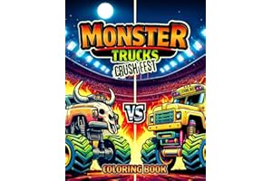 Monster Trucks Coloring Book: More than 30 Awesome Monster Trucks and their Stadium names to Color