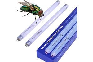 Glostars T5 F6W BL UV-ersättningsrör för elektrisk insekticid, 22,6 cm svart ljusrör för myggfälla/flugfälla 6/12W - set med