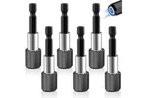 KOVSGQ Bithalter Magnetisch Bit Verlängerung Bit Halter 1/4'' Magnetischer Schnellwechsel Bithalter Halterung Magnetisch Adapter Kompatibel mit Makita Metabo Bosch und Dewalt (6PCS(60MM))