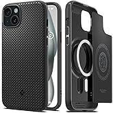 Spigen iPhone 15 / 14 / 13 ile Uyumlu MagSafe Kılıf Mag Armor Mag Fit &Uuml;st D&uuml;zey Koruma Siyah Kapak - ACS06815 (Spigen TR Gara