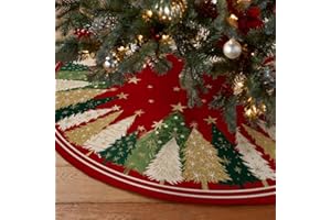 Kevsuvqin Weihnachtsbaumdecke Rund 122cm(48 Zoll), Christbaumdecke Rund mit Funkelnden Stern & Weihnachtsbaum Motiv, Baumdecke Weihnachtsbaum Teppich RUnd für Weihnachtsbaumschmuck, Feiertagsfeiern