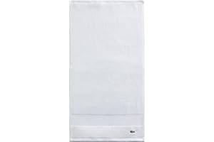 Lacoste Heritage - Toalla de Manos de algodón Supima, Color Blanco, 16 x 30 Pulgadas