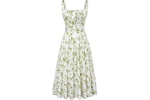 Scarlet Darkness Floral Print Corset Dress Ruched Bust Flowy Summer Dress