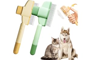 XINTIANWANG SmartBrush Chat, 2025 Smart Brush Chat Peigne, Smartbrush - Brosse Anti-Poils Morts, Peigne Autonettoyant Pour Chats, Toilettage Doux Et Efficace Pour Tous Types De Pelage (2 Couleur)