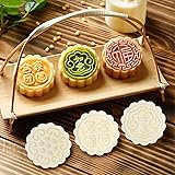 Månkakeform kakstämplar, 50 g 3D gynnsamma blommor måne kakform kakpress set tårta gör-det-själv form baktillbehör gör tradit