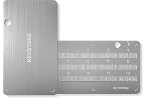 KEYSTONE Crypto Seed Storage, Crypto Capsule Metal Wallet, Cold Storage Backup, 24 Words Bitcoin Key Phrase Storage, 304 Steel Plate, Compatible with Ledger, Trezor, KeepKey (Keystone Tablet)