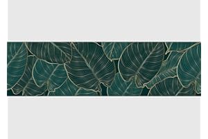 AG Design Bordure Autocollante Feuilles, AWB 8400 | Décoration Étanche pour Murs, Meubles, Papiers Peints, Revêtements Muraux et Portes, Film, Multicolore, Étanche | Largeur 500 cm x Hauteur 13.8 cm