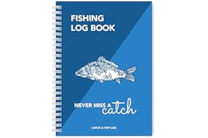 GENERIC Fishing Log Book - The Perfect Logbook to record all your Trip Details and Catches - 104 pages with enough space for 52 Fishing Trips - An essential for all serious Anglers