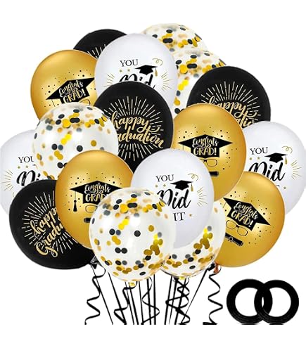 2025 Abschlussfeier Luftballons – 10 Stück Folienballons Für Party-Deko Abitur, Junggesellenmützen Design