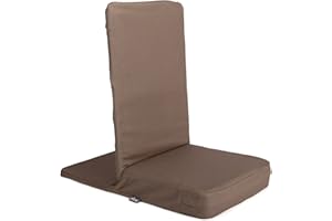 Bodhi Mandir Bodenstuhl | Meditationsstuhl mit dickem Sitzkissen | Komfortabler Bodensessel mit gepolsterter Rückenlehne | Waschbarer Bezug | Ideal für Freizeit, Yoga & Meditation (Clay)