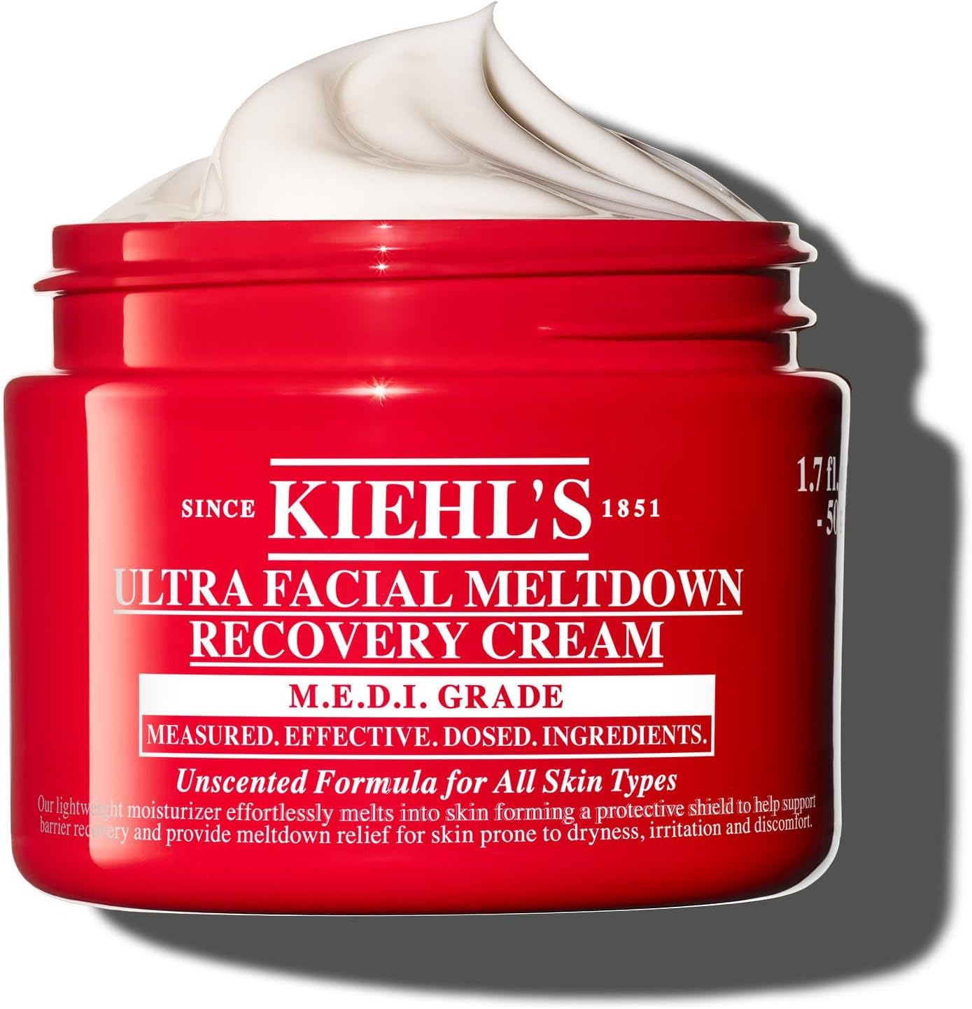 Kiehl’s Ultra Facial Meltdown Recovery Cream, Colloidal Oatmeal Skin Protectant for Sensitive, Eczema‑Prone Skin, Repairs Barrier & Hydrates up to 96hrs, 50ml