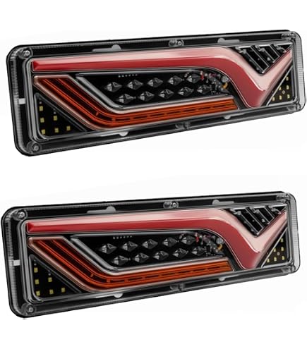 2PCS Luci LED Posteriori Per Auto/Camion 12V/24V - 5 In 1, Impermeabili