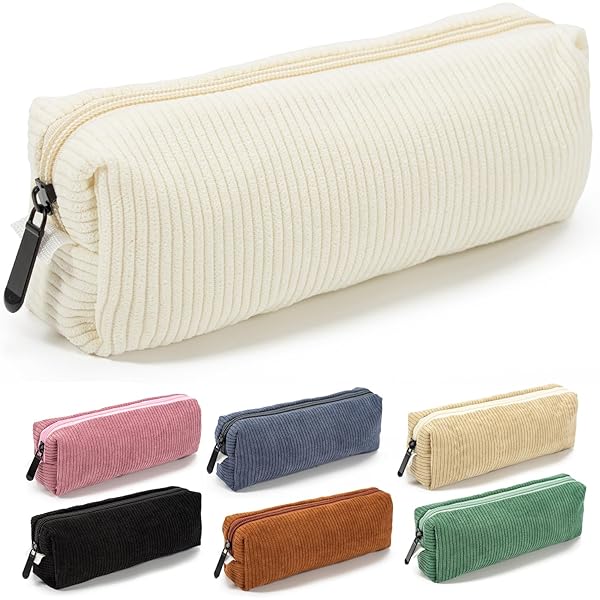 Trousse à Crayons En Velours Côtelé De Grande Capacité, Trousse à