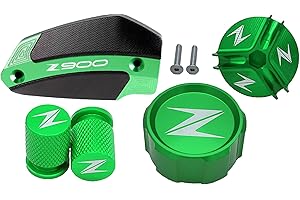 SELECTION3D Accessoires Z-900 | 2017-2024 | Couvercle Maitre Cylindre Avant et Arrière | Bouchon d'Huile | Bouchons de valves | Couleur Vert | Équipement Moto Z-900 | Protection | Caches Z900