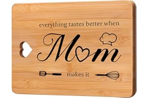 APJIELOP Mothers Day Gifts for Mum from Daughter Son - Bamboo Cutting Board, Funny and Practical Presents for Thanksgiving Birthday Christmas to Mom.