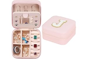 YEJAHY Szkatułka na biżuterię dla dziewcząt, mała szkatułka na biżuterię dla kobiet i dziewcząt, organizer na biżuterię, organizer na łańcuszek, organizer na biżuterię, na podróż dla dziewcząt (J)