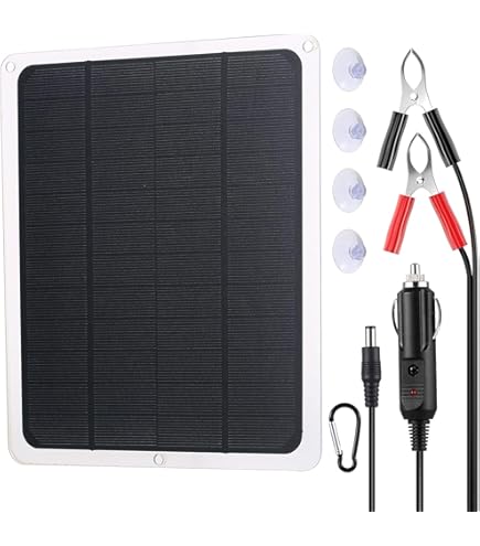 Pannello Solare 7.5W 12V ECO-WORTHY - Mantenitore Batteria Per Auto - Con Pinze E Accendisigari - Per Camper E Barche - Foto 13
