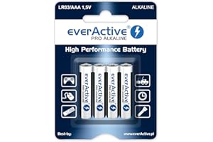 Everactive Pro Alkaline EV03B4 Baterie Alkaliczne, Biały, 4 sztuki, AAA