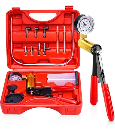 Handheld Vacuum & Pressure Pump Tester Kit – Brake Bleeder Set With Case
