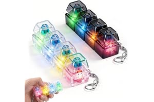 Fidget Toys tangentbord, 2 st anti-stress tangentbord leksak | Fidget Toys Clicker med LED-ljus för anti-stress nyckelring, present till vuxna studenter barn