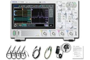 RIGOL DHO804 Portable Digital Oscilloscope, 70MHz Bandwidth, 4 Analogue Channels, 12bit Vertical Resolution, Low Noise Floor, Mobile Power Supply Supportable