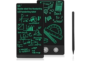 Amoretti Sonnet Mini-LCD-Schreibtafel, 16,5 cm (6,5 Zoll), doppeltes Display, löschbar, wiederverwendbar, elektronische Zeichenblöcke, elektronisches Kratzpad für Kinder und Erwachsene (schwarz)