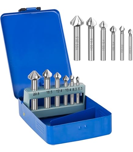 Assortimento Svasatori BOC BOHRCRAFT A 90° - HSS, 6 Pezzi, Diametri Da 6.3 A 20.5mm - Foto 9