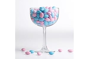 Decoraparty Calice Porta Confetti Trasparente, Bicchiere Gigante Maxi Centrotavola Coppa da Tavola per Caramelle Cioccolatini Portaconfetti Confettata - Diametro 16 cm x Altezza 24 cm