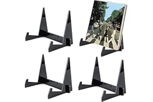 duozoanz Porta Vinili da Tavolo 3pcs Appendi Vinili Acrilico Mobile Vinili Cornice Vinile Portavinili per Espositore LP Disco Dischi In Vinile, Nero