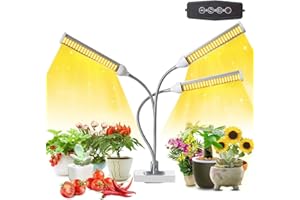 Niello 315 LEDs lámpara para plantas, espectro completo, lámpara LED para plantas de interior, 3 luz de crecimiento con función de temporizador, 3 tipos de modo, 5 niveles de brillo