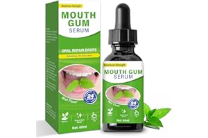 GSEBR Zahnfleischrückgang, Zahnfleischreparatur bei zurückgehendem Zahnfleisch, natürliche Tropfen zur Zahnfleischregeneration, Mundgeruchbehandlung für Erwachsene, sofortiger frischer Atem 60ml