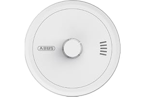 ABUS Prevaro 10 Värmedetektor – certifierad värmedetektor för kök, badrum, garage och källare – med 10-års batteri, automatisk självkontroll och stor testknapp