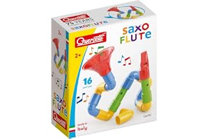 Quercetti - Saxoflute – Byggbar Musikleksak för Barn 2+ - Kreativt Instrument med Rör & Munstycken - Leksak för Musik, Fantasi & Motorik - 4170