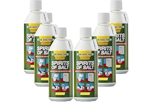 Housold 500ml Spirits of Salts Drain & Toilet Cleaner | Effectively Removes Blockages, Liquid Cleaner for Blocked Drain Pipes & Toilet, Multi-purpose Cleaner (Pack of 6)