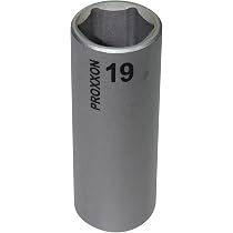 PROXXON Tiefbett-Steckschlüsseleinsatz 18 Mm – Für 1/2'' Antrieb, Phosphatiert
