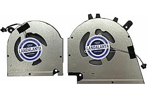 Landalanya Replacement New CPU and GPU Cooling Fan for DELL Inspiron 15 Plus (7510) Laptop 0GJN2R 0CNNWF EG50050S1-C130-S9A EG50050S1-C120-S9A DC5V Fan