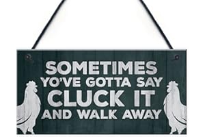 Red Ocean Funny Chicken Coop Sign Novelty Chicken Gifts Hanging Garden Sign Pet Animal Gifts