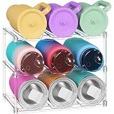 Lifewit Stackable Water Bottle Organizer for Cabinets, Freezers, Pantries, Plastic Wine Rack for Kitchen Countertops, Desks,