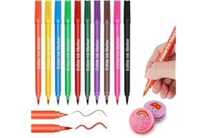 NIKTULE Rotuladores comestibles, 10 unidades, color alimentario, doble punta, comestibles para decorar galletas, pasteles, fondant, postres, huevos Pascua