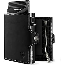 Portafoglio Uomo Con AirTag E RFID - In Pelle, Design Slim Con Portamonete | Meccanismo Pop-up Per Carte