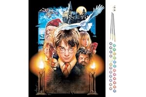 ANHEXUAN Peinture par Numero Magie School 40 x 50 cm,Peinture Numero sur Toile pour Adultes et Enfant,Brosses et Peintures Acryliques Bricolage(sans Cadre)