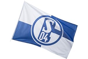 FC Schalke 04 Hissfahne KARO -wetterfest Flagge, blau, 150 x 100 cm