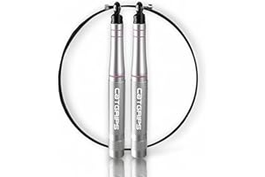 CROSSCAT Comba Crossfit de Aluminio Premium – Comba de Saltar Rápida para WOD, Boxeo y Fitness – Comba Boxeo Ultra Ligera - Cuerda Saltar Crossfit con Accesorios y Bolsa de Transporte – CATGRIPS