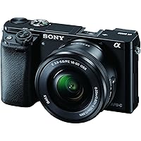 Sony Alpha ILCE 6000L 24.3 MP Mirrorless Digital SLR Camera with 16-50 mm (APS-C Sensor, Fast Auto Focus, Eye AF, Light…
