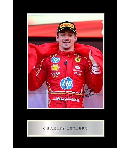 Photo Dédicacée Charles Leclerc F1 Ferrari - Signée, Format 8x10, Avec Certificat JSA COA